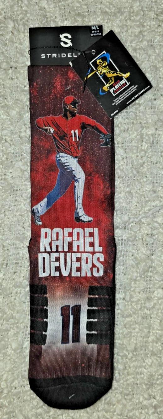 Rafael Devers #11 Boston Red Sox Men’s Athletic Socks Strideline NWT M/L
